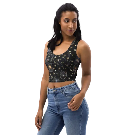 Midnight Arcana on a Crop Top