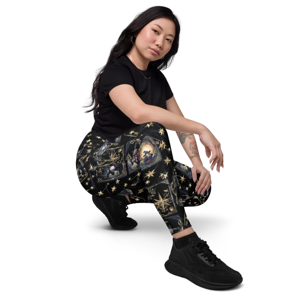 Midnight Arcana on Leggings with Pockets — Right Front