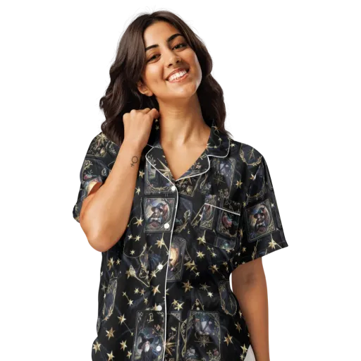 Midnight Arcana on a Women's Short Sleeve Pajama Top