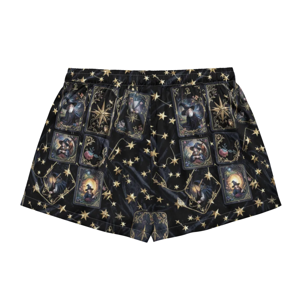 Midnight Arcana on Women's Pajama Shorts — Back