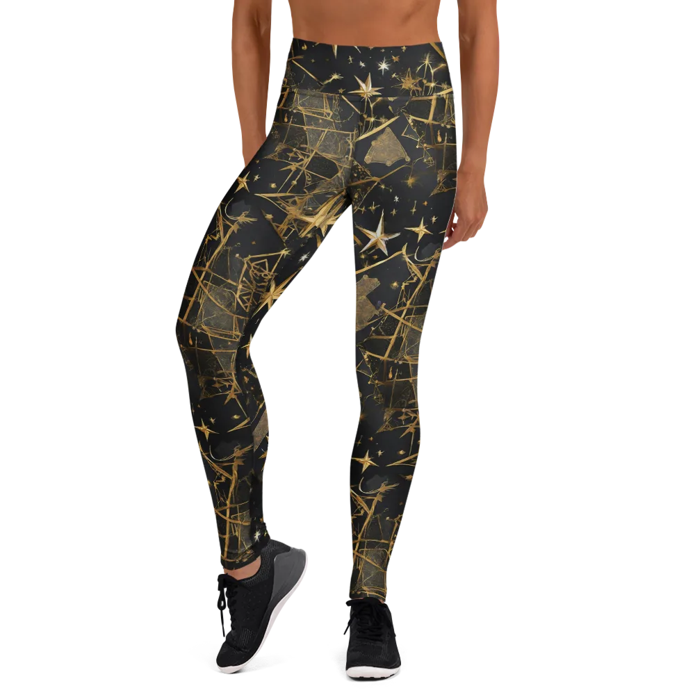 Nocturne Orbit on Yoga Leggings — Front