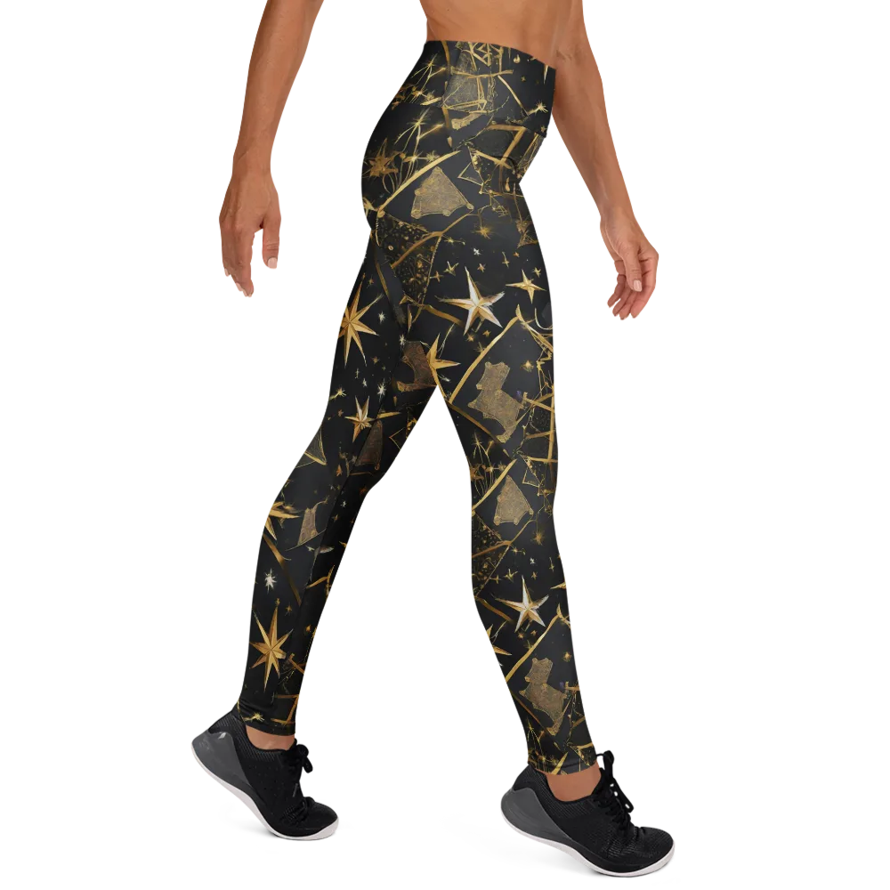 Nocturne Orbit on Yoga Leggings — Right