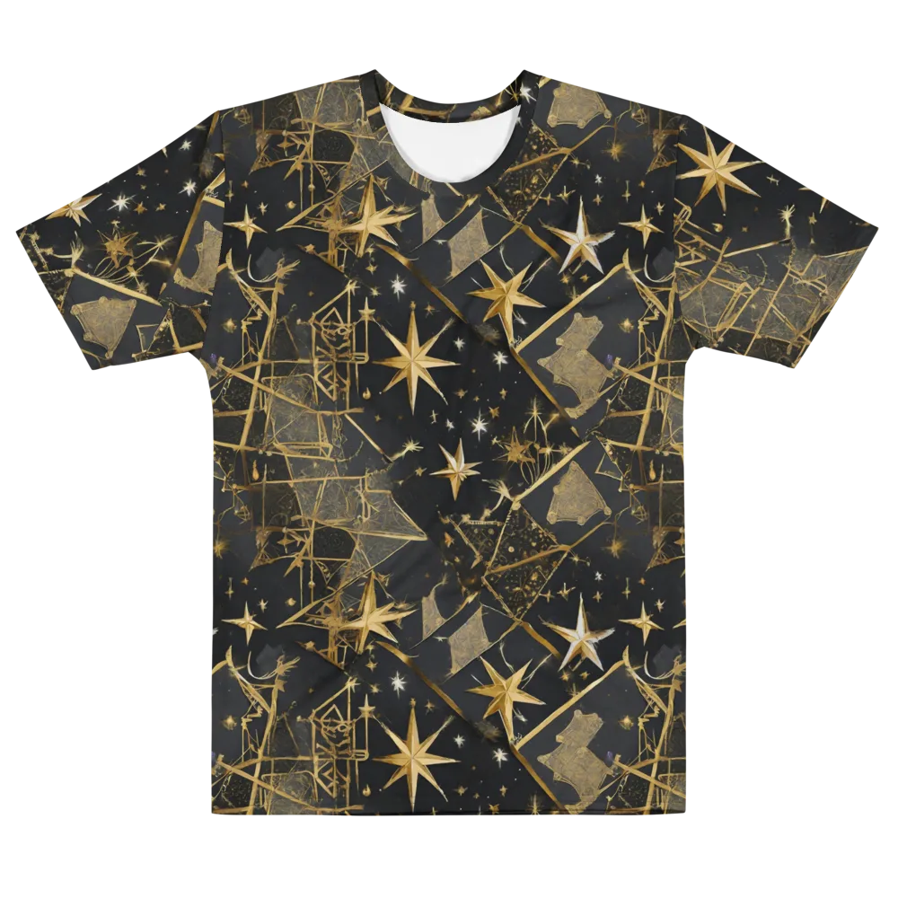 Nocturne Orbit on Men's Cotton Crew Neck T-Shirt — Front