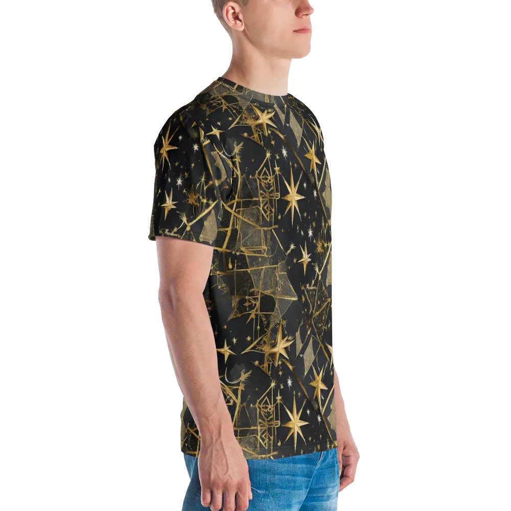 Nocturne Orbit on Men's Crew Neck T-Shirt — Right
