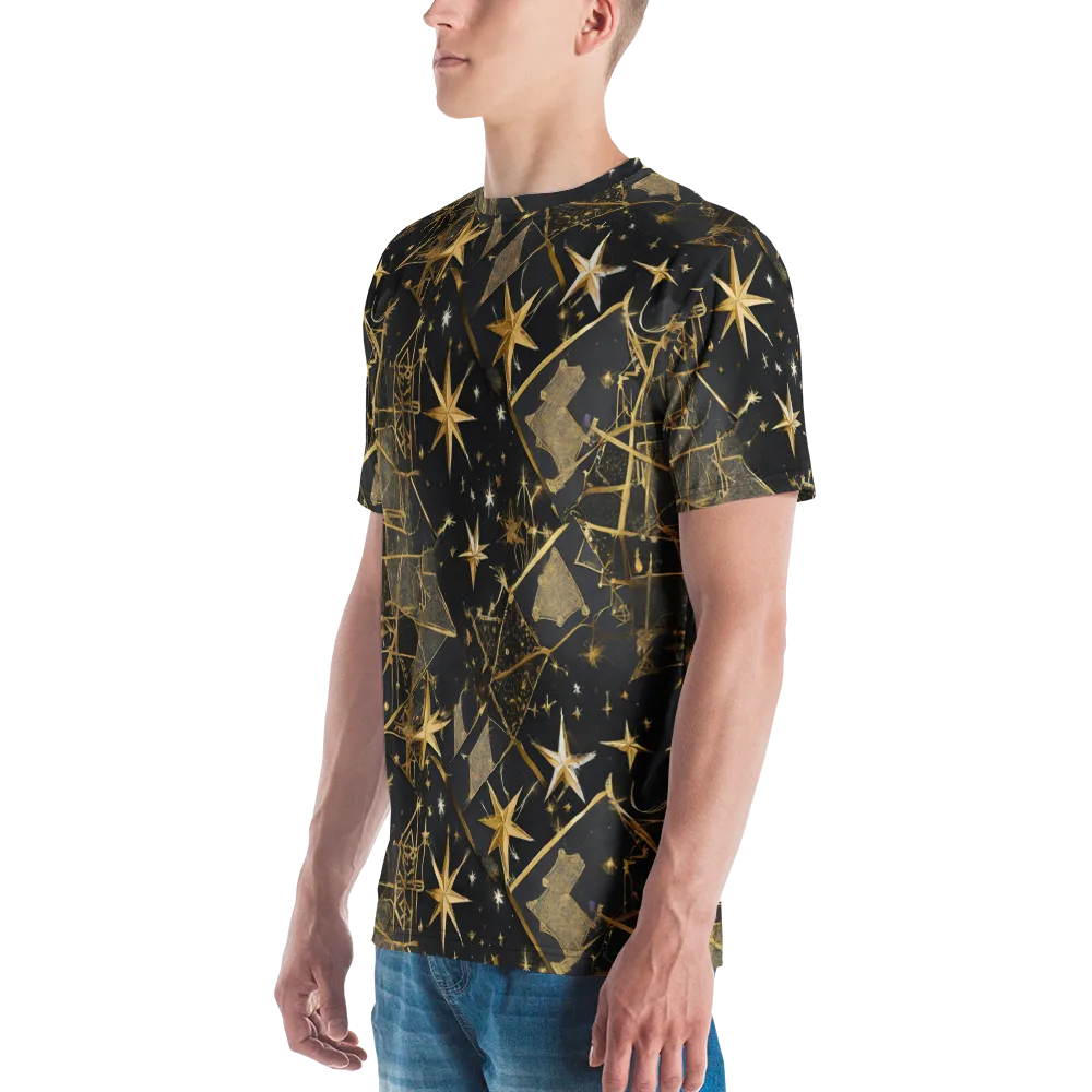 Nocturne Orbit on Men's Crew Neck T-Shirt — Left