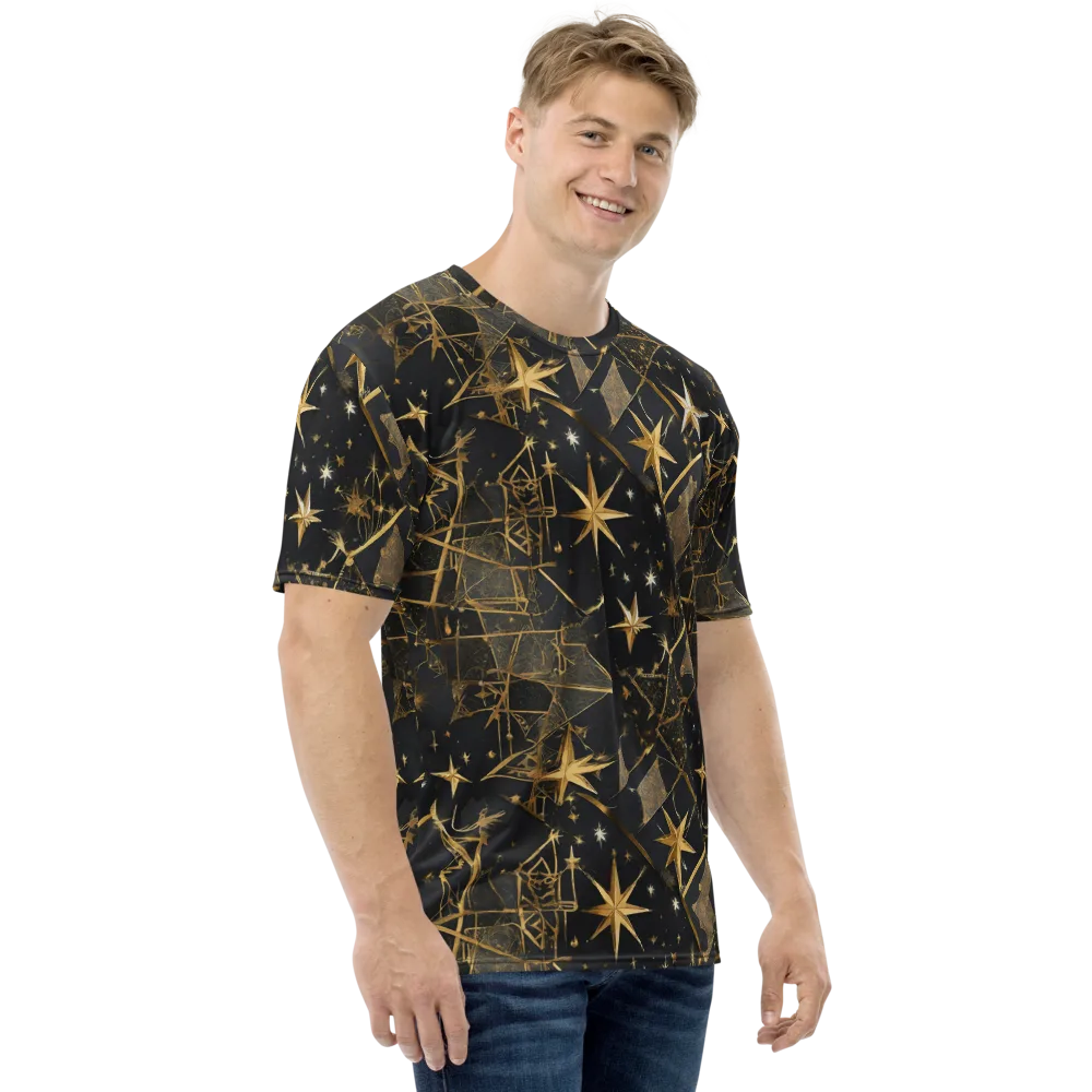 Nocturne Orbit on Men's Crew Neck T-Shirt — Right