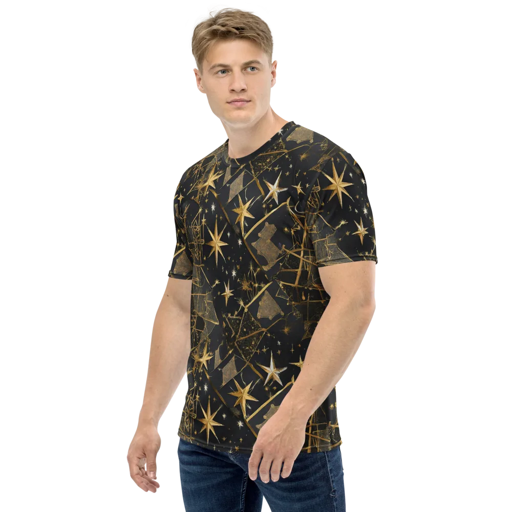 Nocturne Orbit on Men's Crew Neck T-Shirt — Left