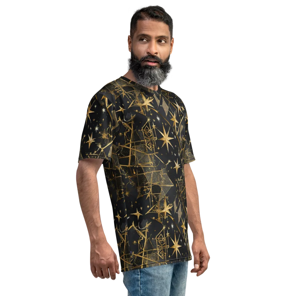 Nocturne Orbit on Men's Crew Neck T-Shirt — Right