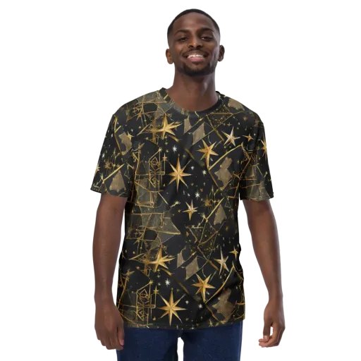 Nocturne Orbit on a Men's Crew Neck T-Shirt