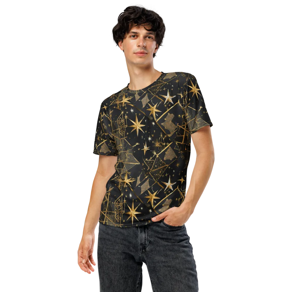 Nocturne Orbit on Men's Crew Neck T-Shirt — Front