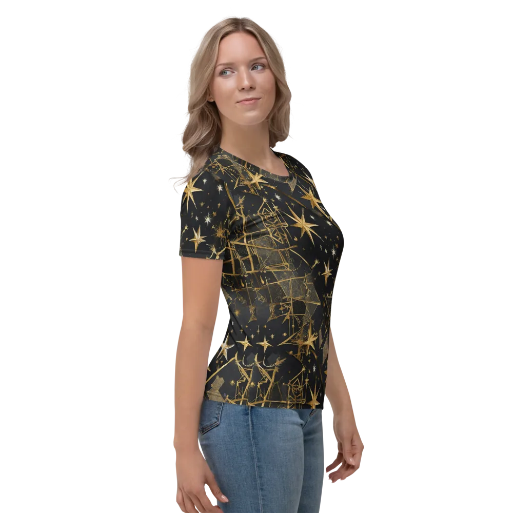 Nocturne Orbit on Women's Crew Neck T-Shirt — Right