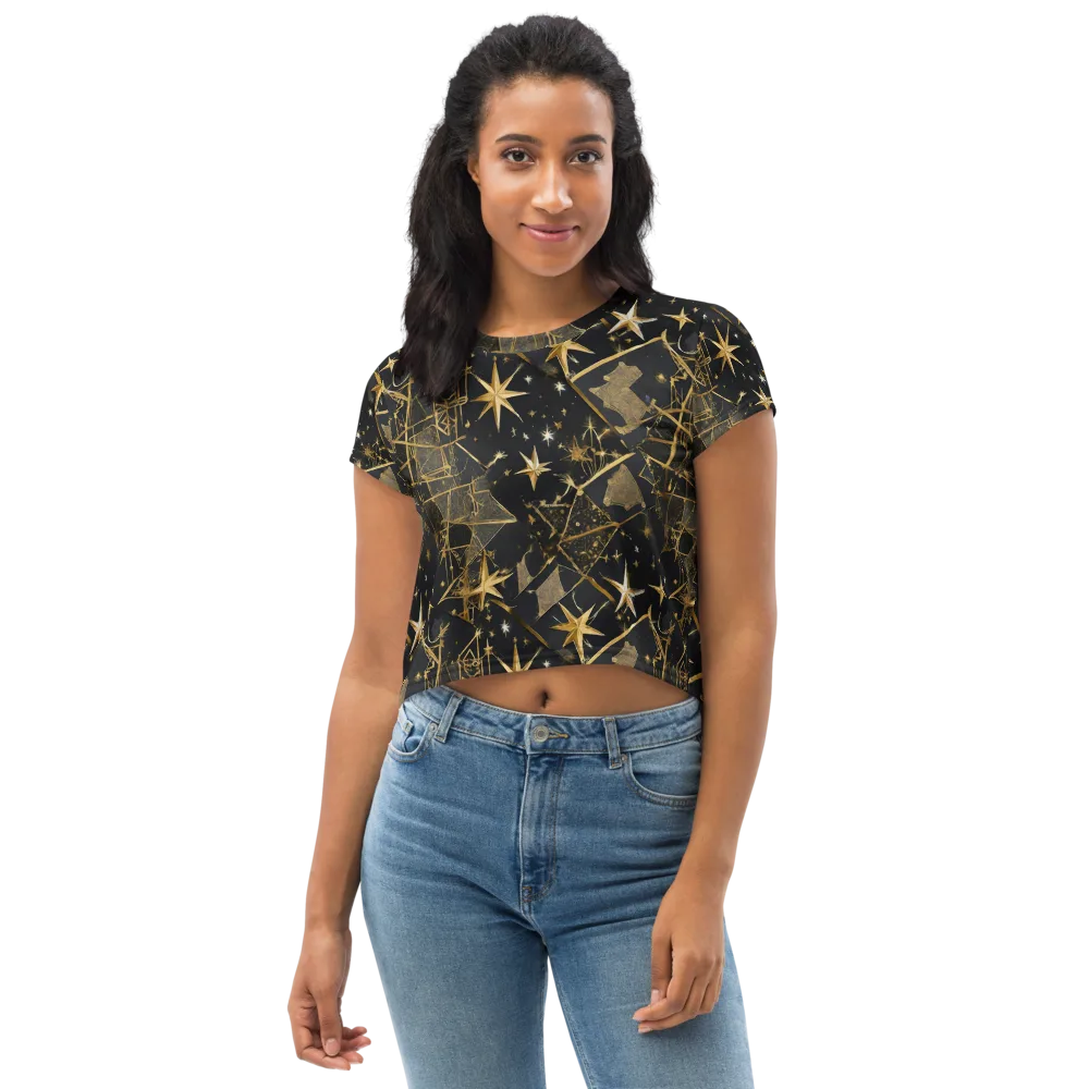 Nocturne Orbit on Crop Tee — Front