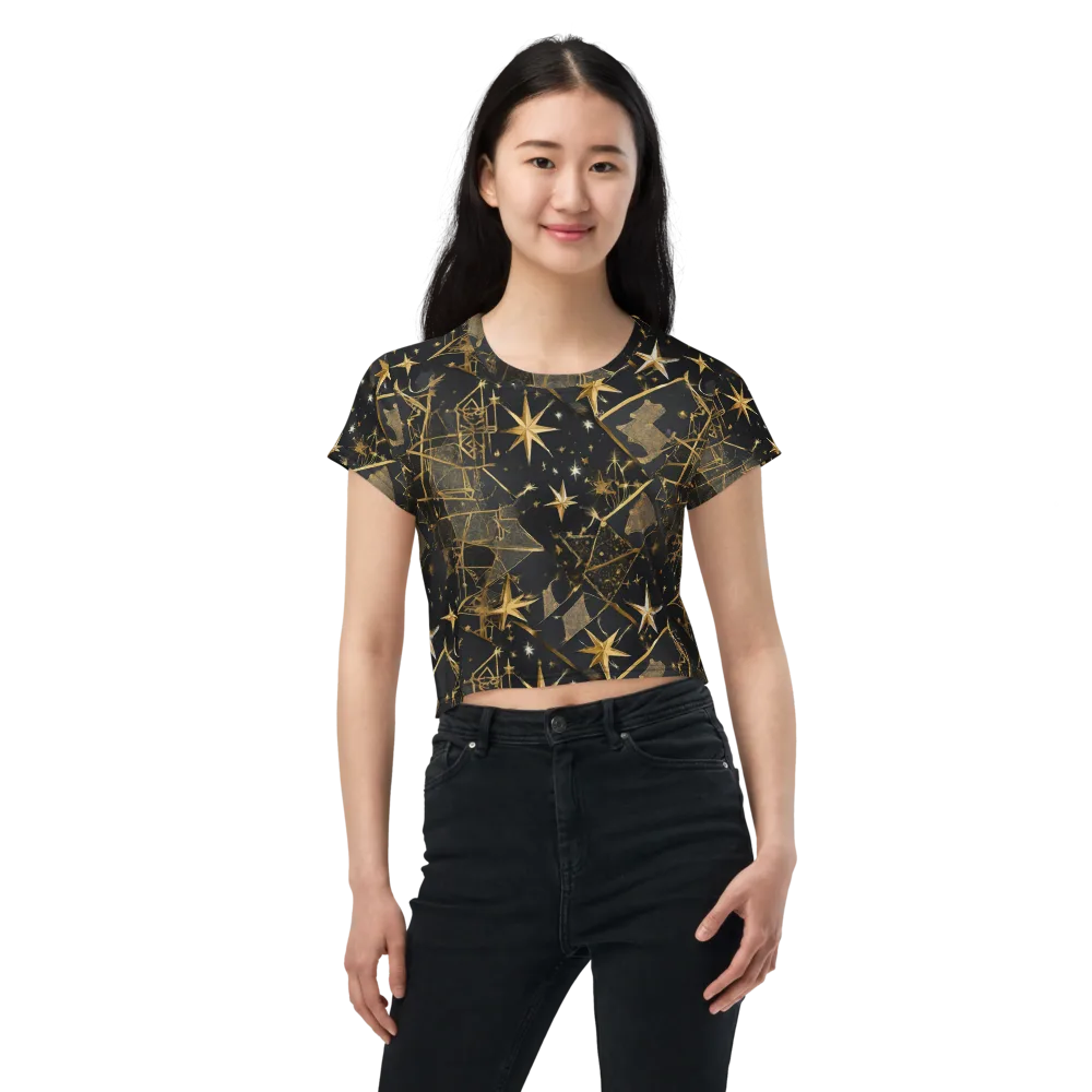 Nocturne Orbit on Crop Tee — Front