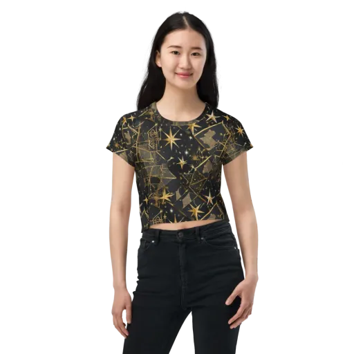 Nocturne Orbit on a Crop Tee
