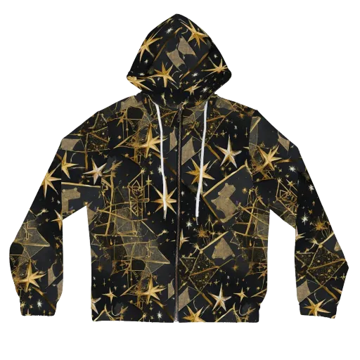 Nocturne Orbit on a Women's Full-Zip Hoodie