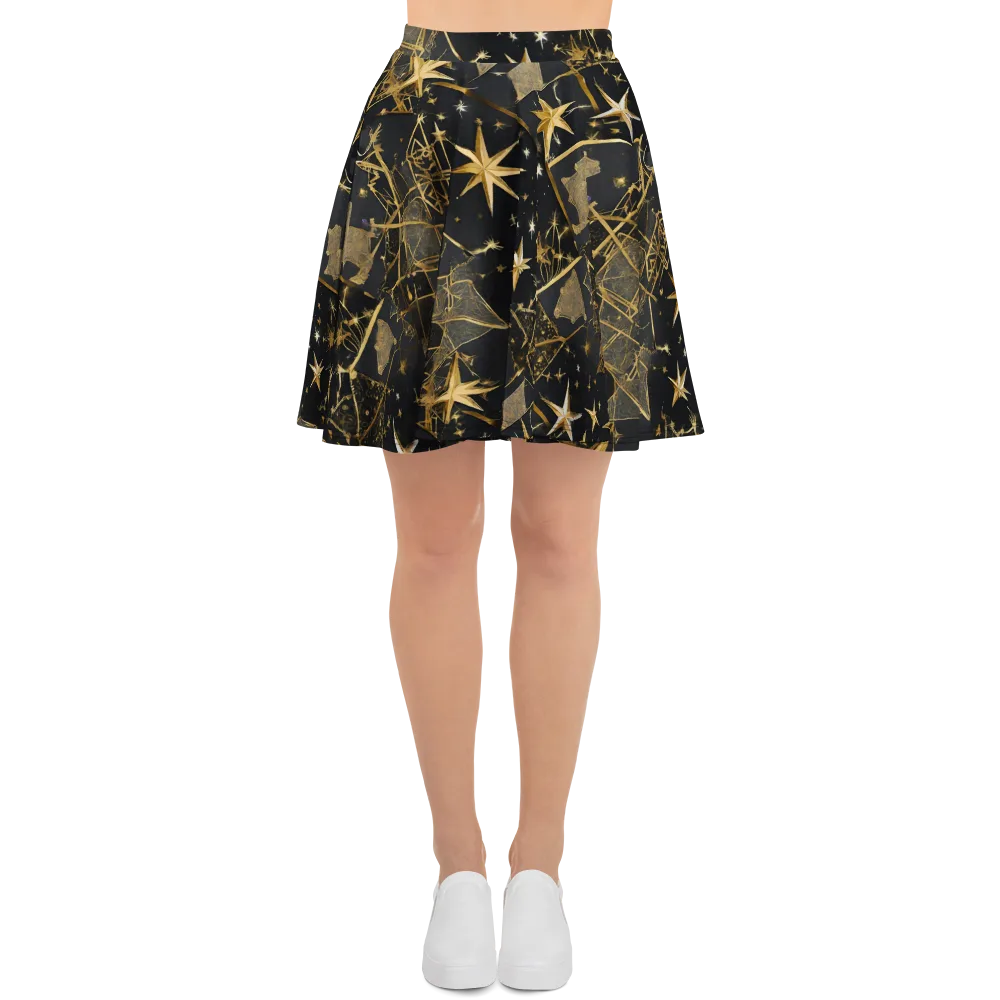 Nocturne Orbit on Skater Skirt — Front