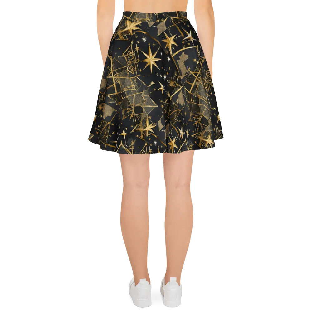 Nocturne Orbit on Skater Skirt — Back