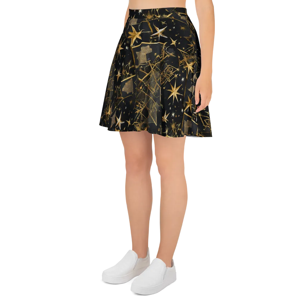 Nocturne Orbit on Skater Skirt — Left