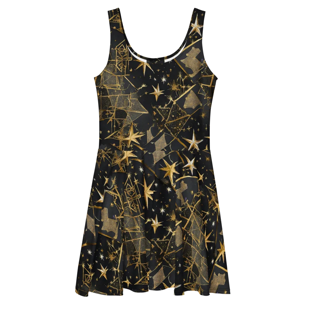 Nocturne Orbit on Skater Dress — Front