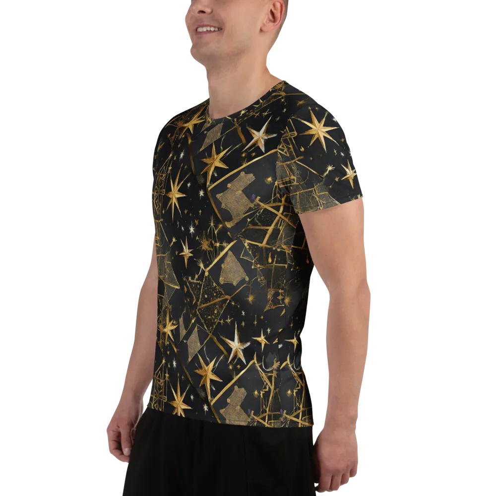Nocturne Orbit on Men's Athletic T-Shirt — Left