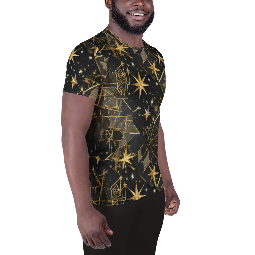 Nocturne Orbit on Men's Athletic T-Shirt — Right