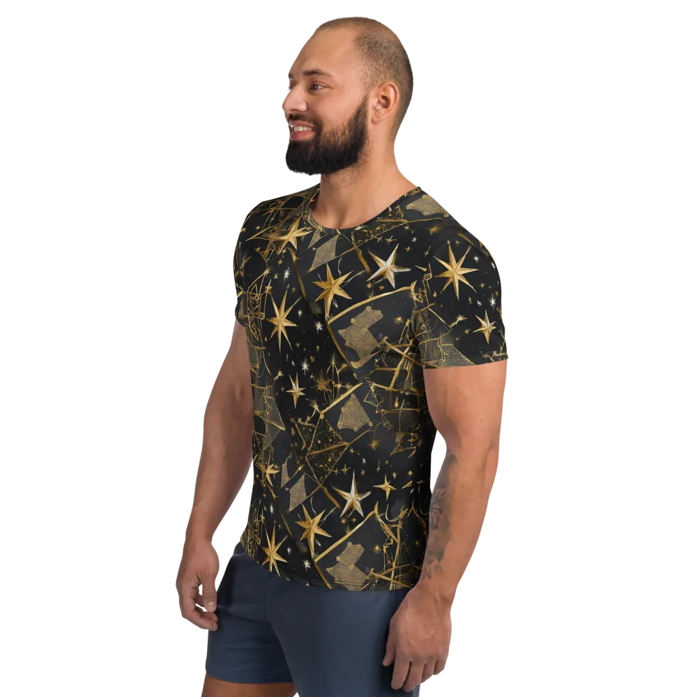Nocturne Orbit on Men's Athletic T-Shirt — Left