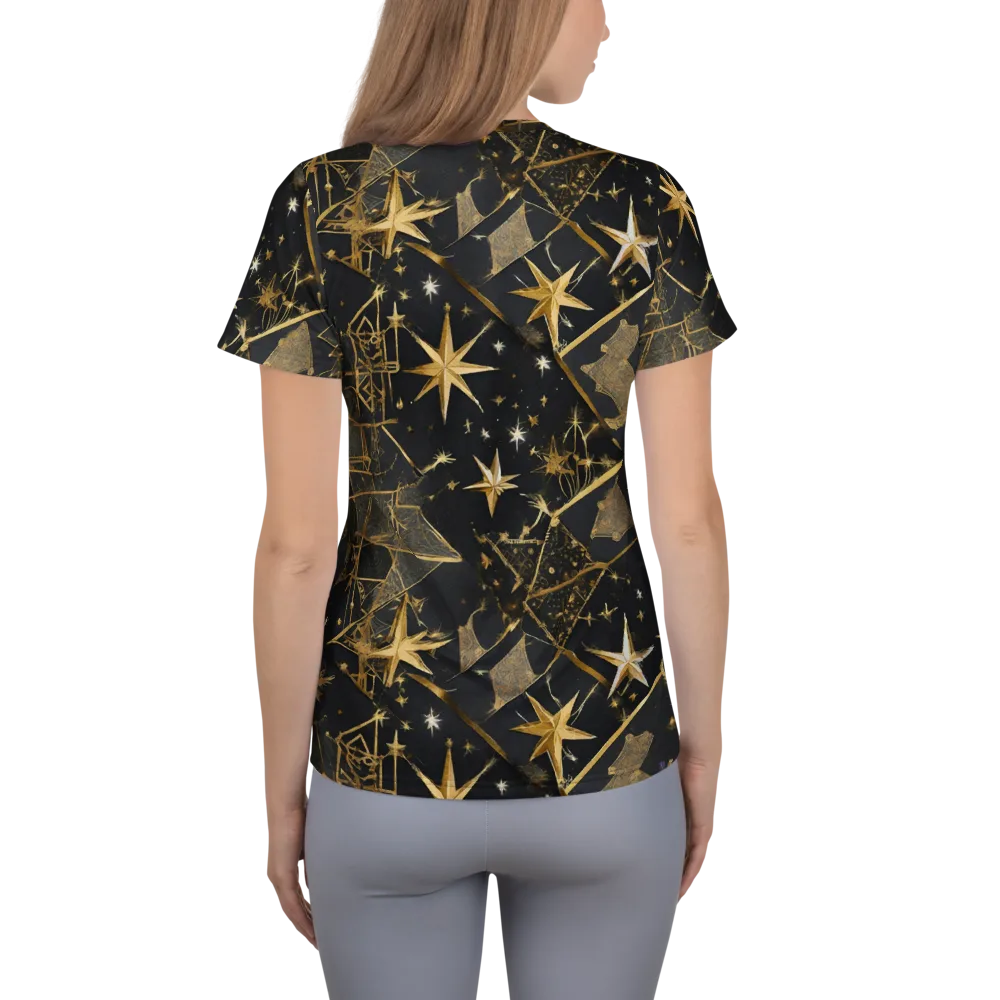 Nocturne Orbit on Women's Athletic T-Shirt — Back