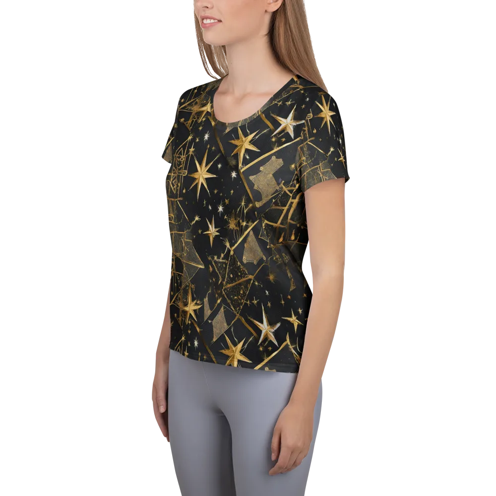 Nocturne Orbit on Women's Athletic T-Shirt — Left