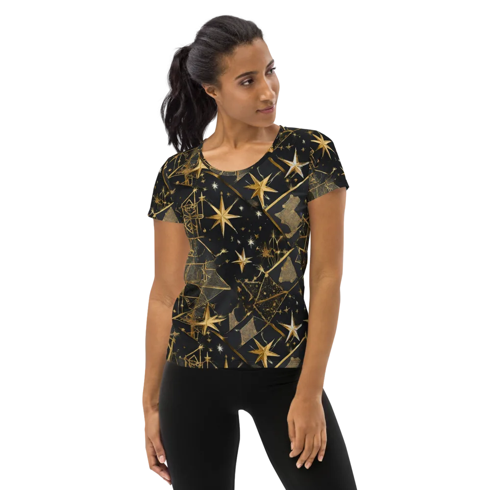 Nocturne Orbit on Women's Athletic T-Shirt — Front