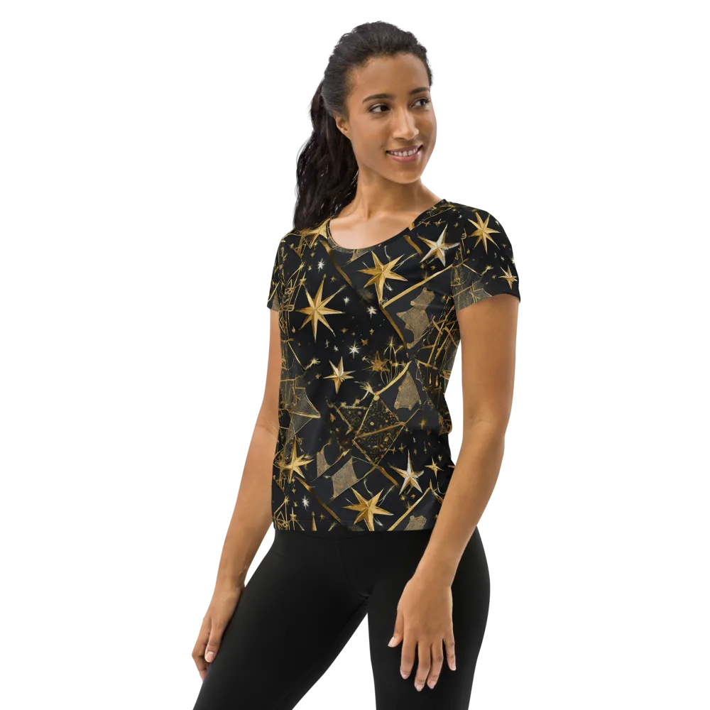 Nocturne Orbit on Women's Athletic T-Shirt — Left
