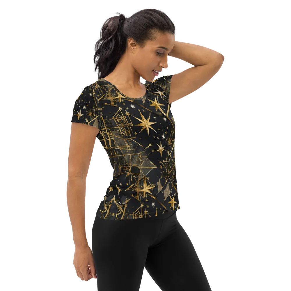 Nocturne Orbit on Women's Athletic T-Shirt — Right