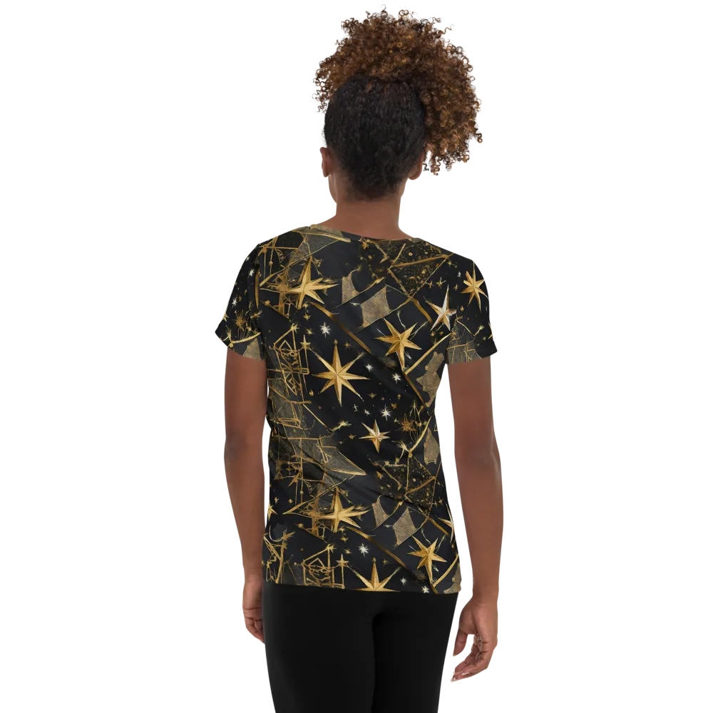 Nocturne Orbit on Women's Athletic T-Shirt — Back