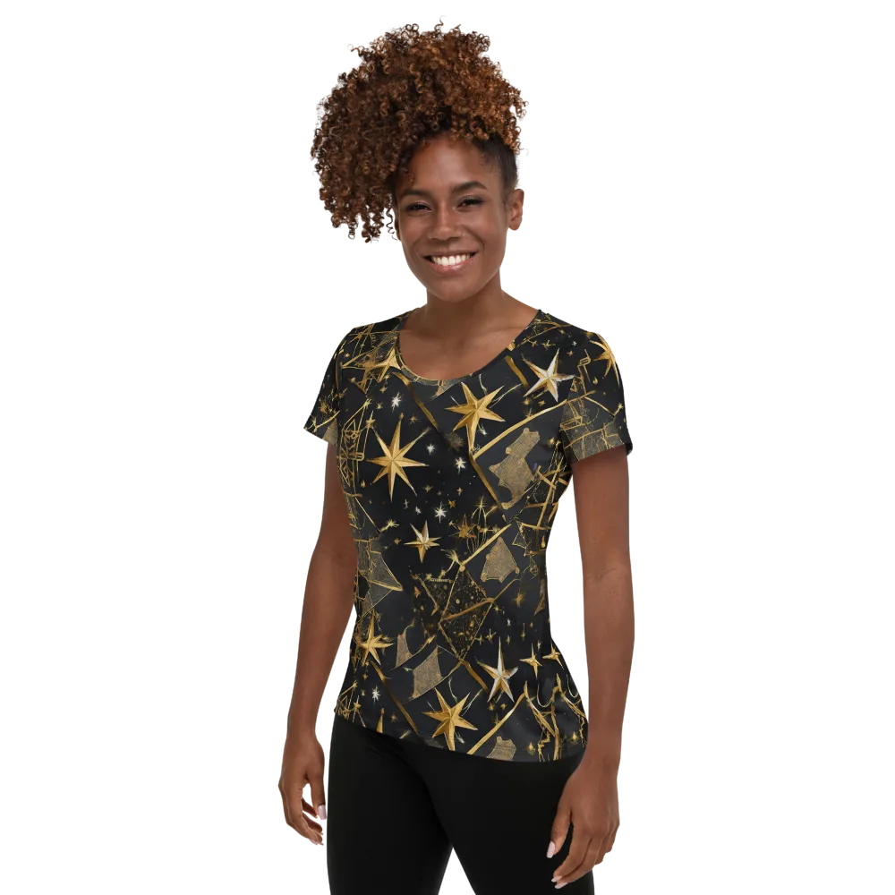 Nocturne Orbit on Women's Athletic T-Shirt — Left