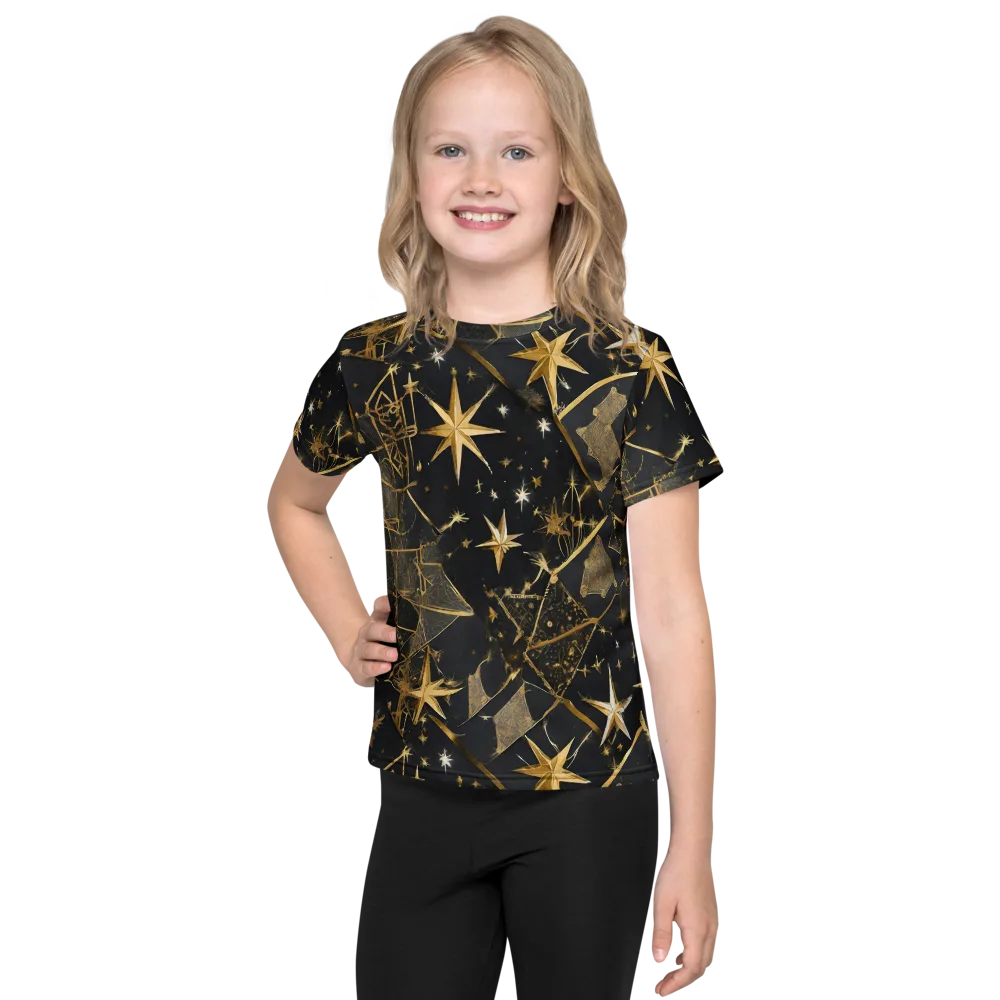 Nocturne Orbit on Kids Crew Neck T-Shirt — Front