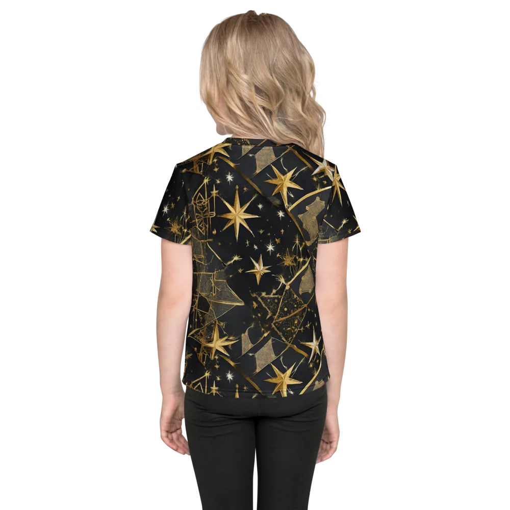 Nocturne Orbit on Kids Crew Neck T-Shirt — Back