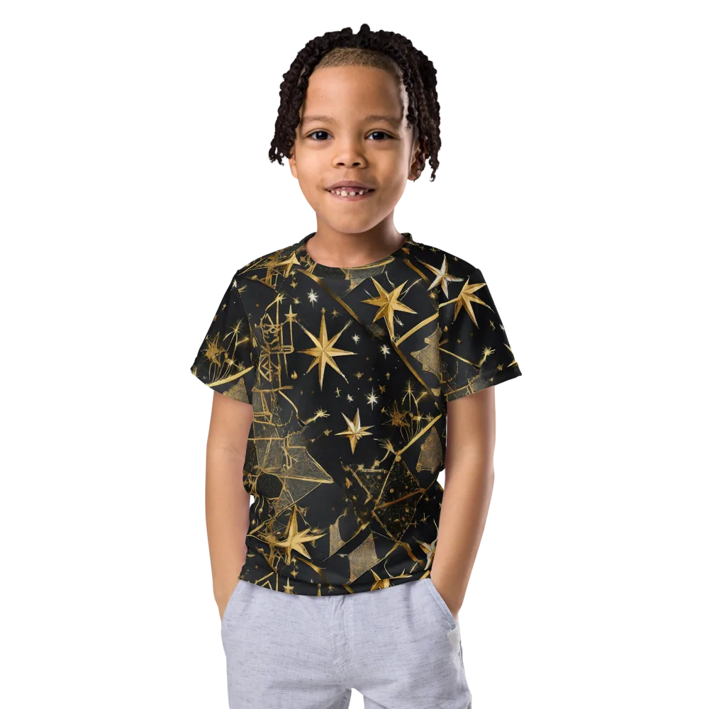 Nocturne Orbit on Kids Crew Neck T-Shirt — Front