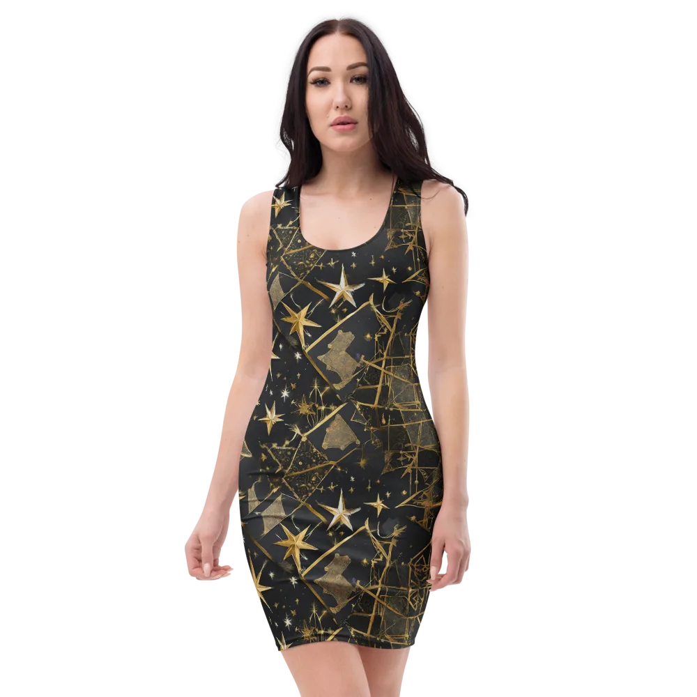 Nocturne Orbit on Bodycon Dress — Front