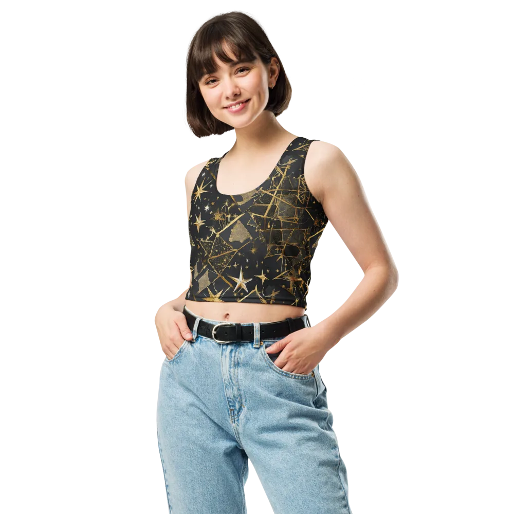 Nocturne Orbit on Crop Top — Front