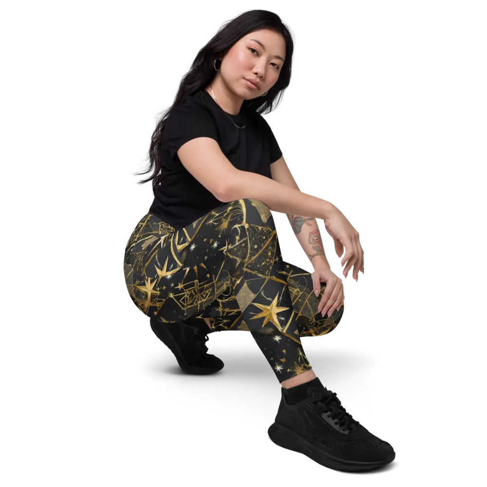 Nocturne Orbit on Leggings with Pockets — Right Front