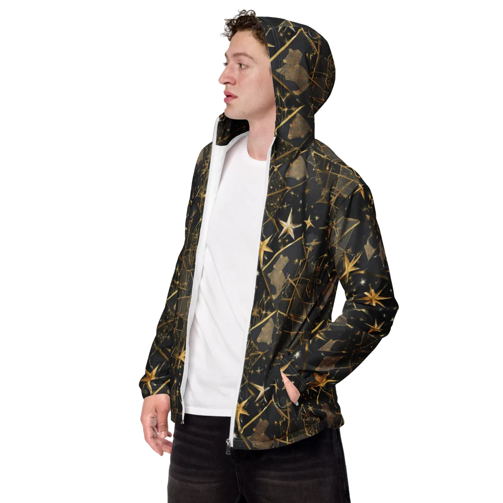Nocturne Orbit on Men's Windbreaker — Left Front