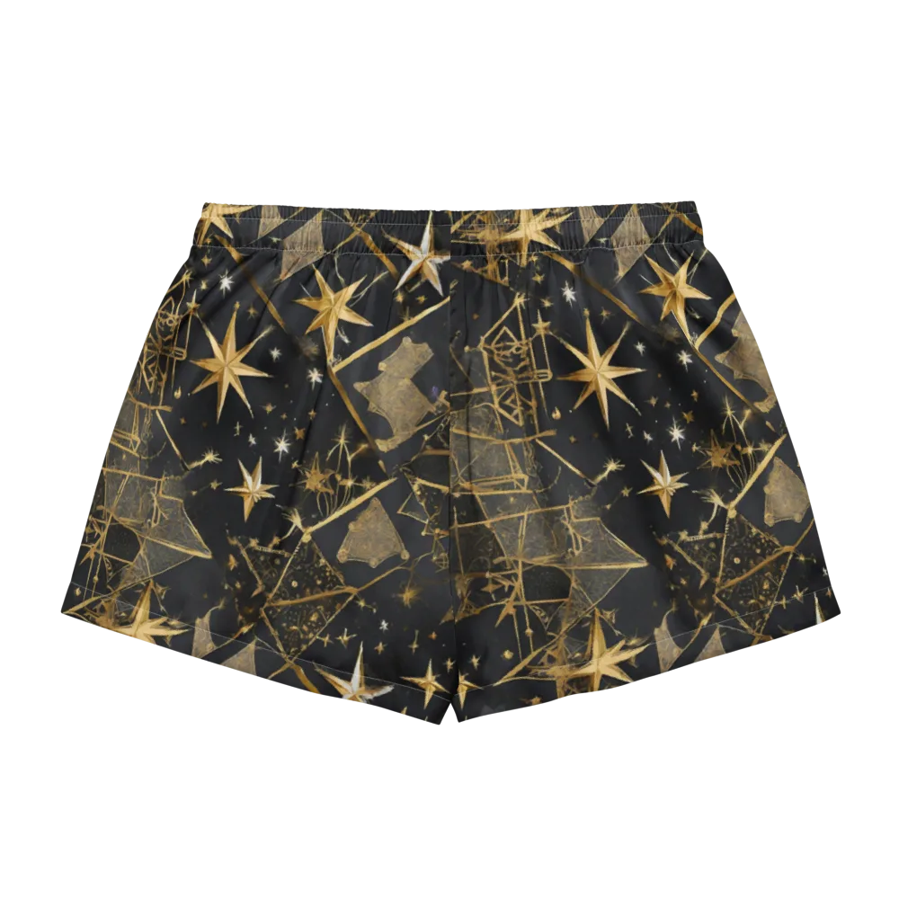 Nocturne Orbit on Women's Pajama Shorts — Back