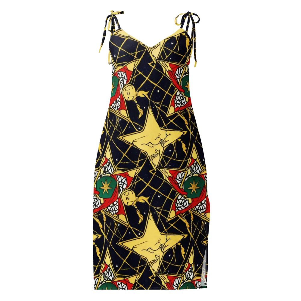 Midnight Starlets on Slip Dress — Front