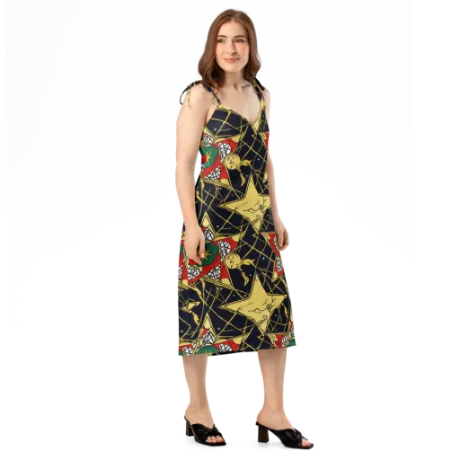 Midnight Starlets on a Slip Dress