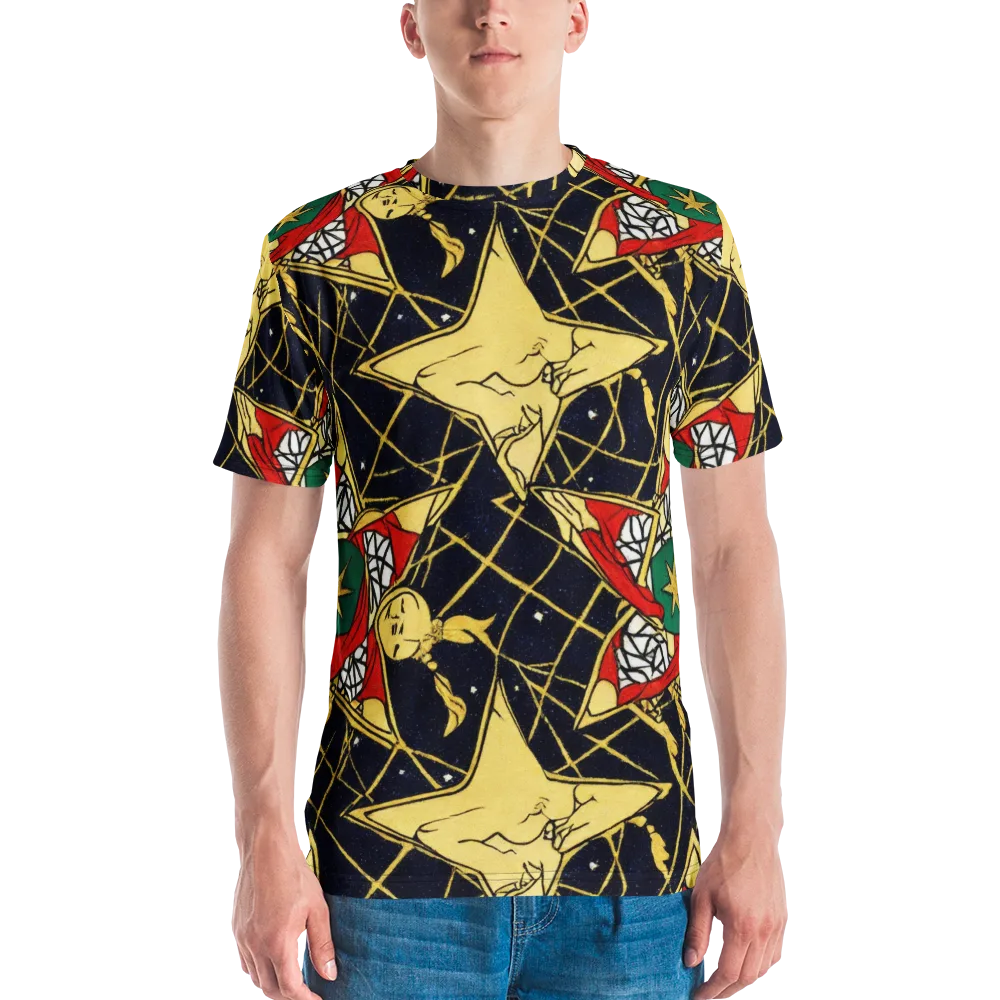 Midnight Starlets on Men's Crew Neck T-Shirt — Front