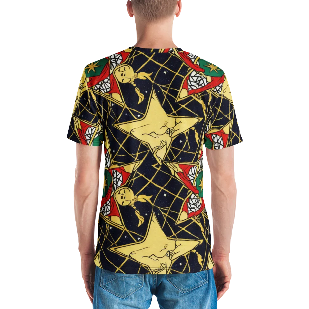 Midnight Starlets on Men's Crew Neck T-Shirt — Back