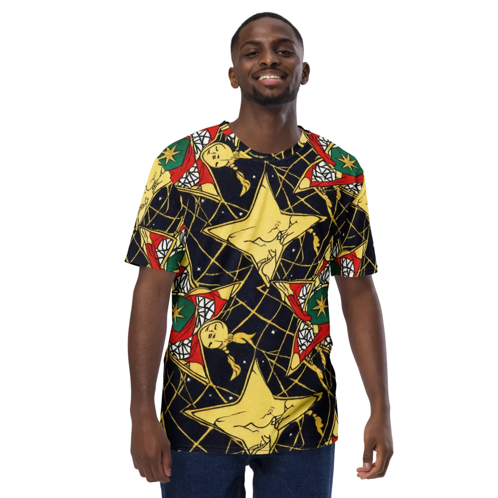 Midnight Starlets on Men's Crew Neck T-Shirt — Front