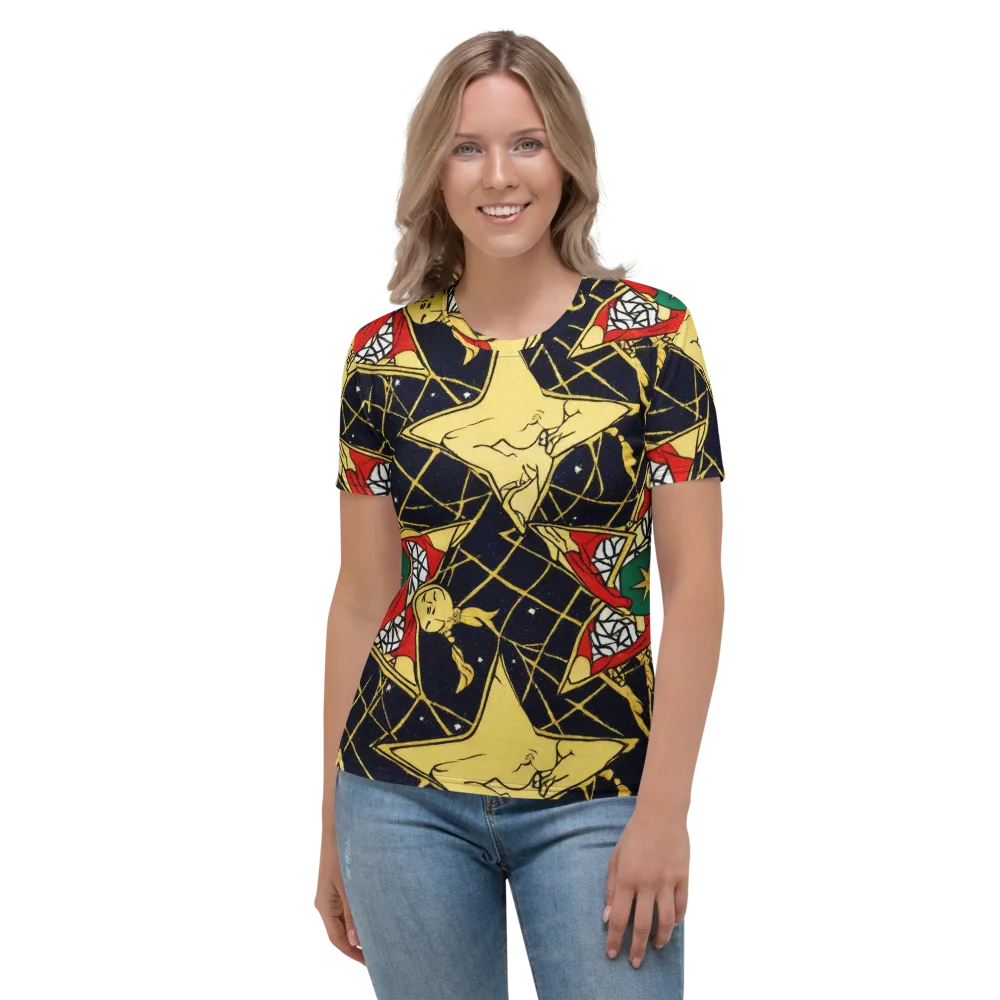 Midnight Starlets on Women's Crew Neck T-Shirt — Front