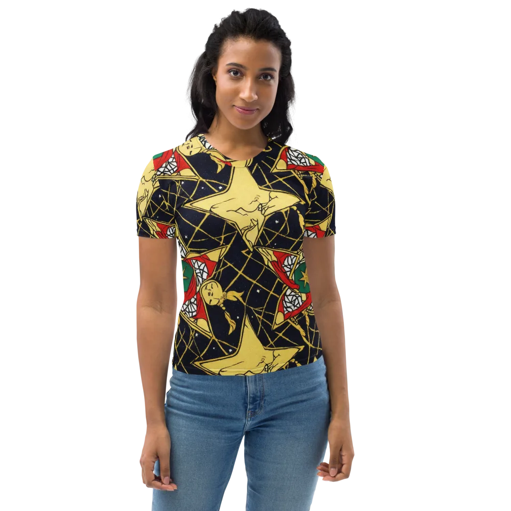 Midnight Starlets on Women's Crew Neck T-Shirt — Front