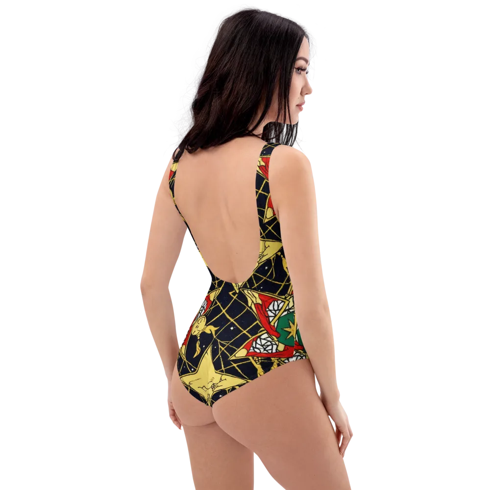 Midnight Starlets on One-Piece Swimsuit — Right Back