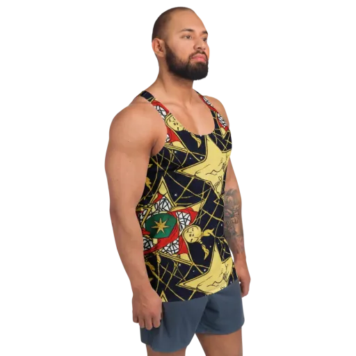 Midnight Starlets on a Men's Tank Top